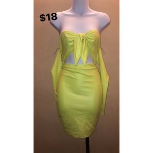 Hottest trendy neon dress